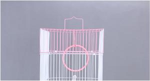 Toptan yüksek kalite renkli hiçbir MOQ basit küçük taşınabilir kokteyl paslanmaz çelik tel metal papağan kanarya küçük kuş kafesi - Product Image 3