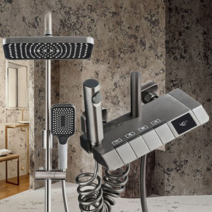 Grifo de Ducha Digital Inteligente con Pantalla, Válvula de Cerámica, Masaje, Lluvia Suave, Presurizado, Color Gris - Product Image 5