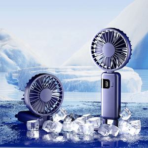 Nuevo Ventilador Portátil de Mano USB 2024, Recargable, de 5 Velocidades, con Gancho, de Plástico, para Uso en Exteriores, Automóviles y Hoteles - Product Image 1