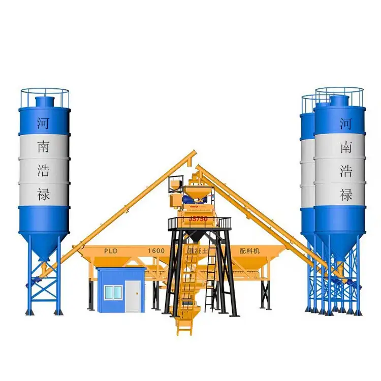 Betonmixer Fabriek Met Cement Silo 35 Kubieke Meter Beton Mengstation Mengapparatuur Productielijn Met Beste Prijs