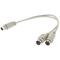 ANNXIN Cable Adaptador Divisor Mini DIN de 6 Pines Macho a Doble Hembra Tipo Y para Ratón, Teclado, Lector de Tarjetas al por Mayor