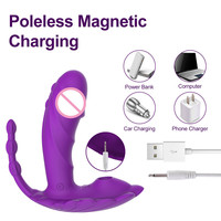 Vibrateur télécommandé 3-en-1 : Godemichet, Plug Anal et Vibrateur Papillon Portable pour Culotte – Jouets Sexuels Féminins