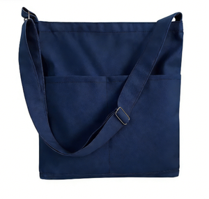 Bolsa de Tela Mediana Personalizada de China con Asa Larga, Bolsa de Compras de Algodón Simple con Cremallera y Patrón de Letras Personalizadas - Product Image 1