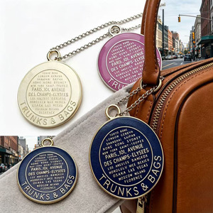 Wholesales luxury brand designer <b>charms</b> Themed Pendants Alloy Round <b>Charm</b> Necklace Gold <b>Silver</b> Purple Blue - Product Image 2
