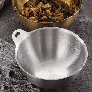 ชามสลัดสแตนเลสมีหูจับ ขนาด 13-17.9 ซม. ชามทำอาหารสำหรับราเมน บะหมี่เย็น และการผสมอาหาร - Product Image 2