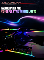 Bande lumineuse LED LANSEKO 10 en 1 RVB facile à installer avec chasse à la musique par APP Control RGB Symphony Color pour les lumières LED de voiture