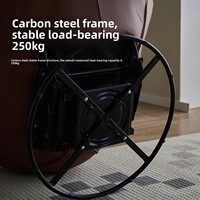 Fauteuil à bascule pivotant moderne et minimaliste en velours coquille d'œuf avec pieds en métal, pour salon, balcon, mobilier de maison individuel