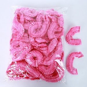 in stock travel 100PCS Packed Hair Salon Disposable plastic PE shower cap