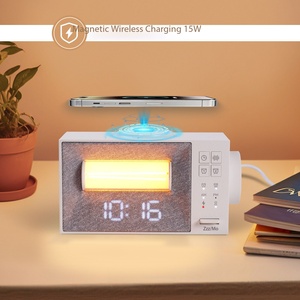 Nouvelle Lampe de Chevet à Bruit Blanc 2026 <span class=keywords><strong>avec</strong></span> Recharge Magnétique Sans Fil, <span class=keywords><strong>Réveil</strong></span> Lumineux, Double Alarme, Contrôle Tactile et Veilleuse Ambiante - Product Image 6