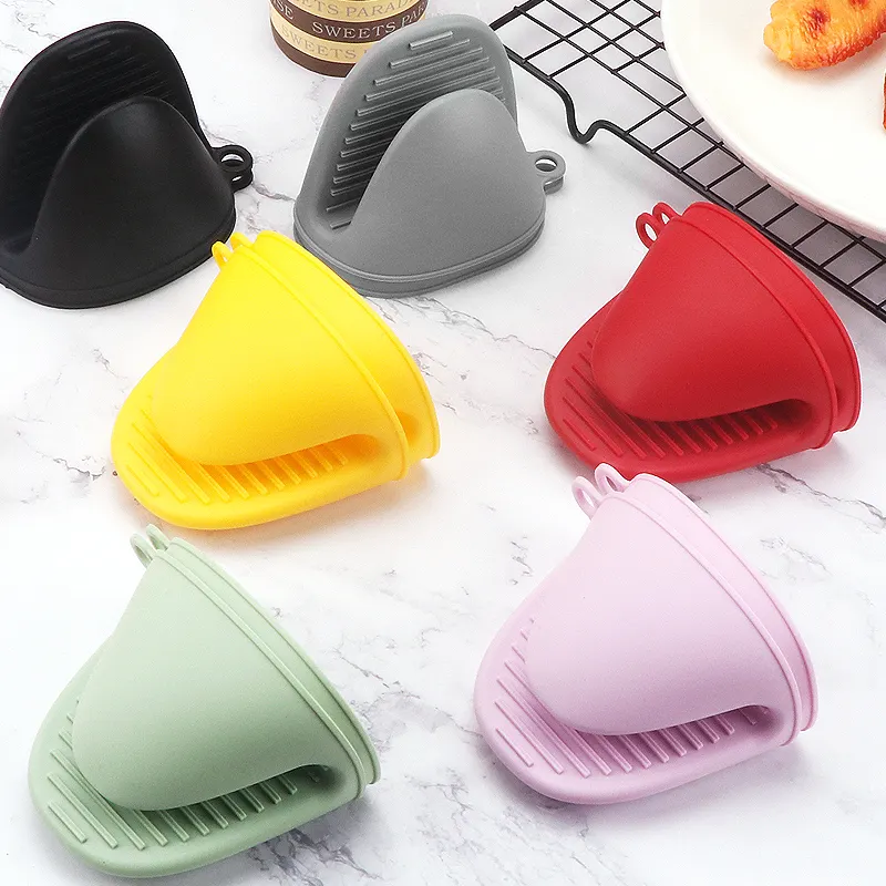 Hot selling Silicone Rubber Oven Mitts Set Non-stick Cheap Oven Mitts Kitchen Cooking Pinch Gloves Air Fryer Accessories Gloves