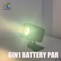 Projecteur PAR LED RGBALC sans fil, alimenté par batterie, étanche, DMX, 6-en-1