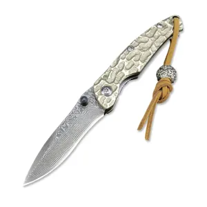 Coltello pieghevole campeggio esterno damasco coltello tascabile sicurezza aperta personalizzare logo EDC sopravvivenza