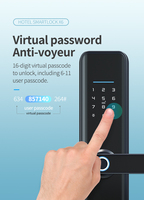 Serrure de porte intelligente Sinovo Tuya TTLock avec application, empreinte digitale, mot de passe numérique pour appartement en bois