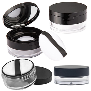 Mini Contenedor de Polvo Suelto con Espejo y Borla, Envase Cosmético a Prueba de Fugas, Estuche Portátil de Viaje para Polvo - Product Image 1