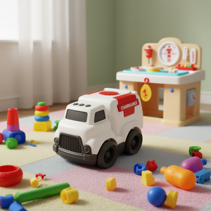 Jouet d'ambulance pour enfants, véhicule médical en plastique pour jeu de rôle de docteur - Product Image 3