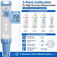 pH-mètre numérique portable professionnel, testeur de température ORP, étanche IP67, sonde remplaçable ATC, moniteur de qualité de l'eau