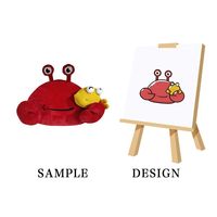 Mini porte-clés en coton biologique de 15 cm, peluche douce, animal marin, crabe, peluche de haute qualité, animal en peluche, design de poupée de dessin animé