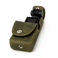 Étui en cuir Crazy Horse personnalisé pour DJI Osmo Pocket3/4 /4P, housse de protection intégrale en cuir pleine fleur avec fermeture magnétique
