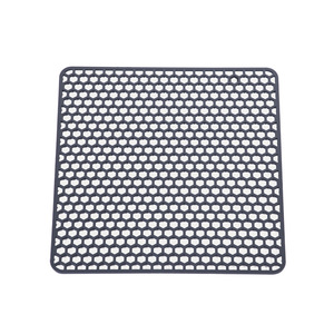 Hollow Silicone Draining Mat Honeycomb Design Heat Insulating Non Slip Kitchen Sink Protector Square Shape Yellow Purple Dark - Product Image 3