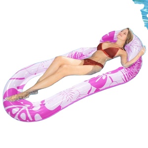 Inflatable PVC <b>Hammock</b> Float with Canopy - Portable Pool Lounge for Water Fun - Product Image 3