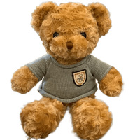 Peluche ours en peluche de petite taille de 30 cm avec pull en tricot, design personnalisé, logo unisexe, super doux