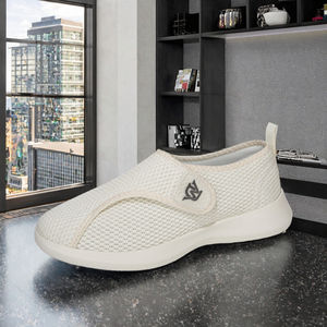 Mocassins léopard pour femmes à enfiler, semelle plate, chaussures à bouton magique, légères, respirantes, en maille, pour l'été - Product Image 3