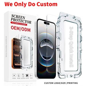 Protection d'écran en verre trempé OEM 0,18 mm 2.5D Couverture intégrale Anti-rayures Ultra-mince pour iPhone 17 Pro Logo personnalisé - Product Image 1