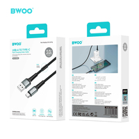 BWOO câble de chargeur en alliage d'aluminium Nylon tressé universel Type C charge rapide câble de données USB C pour téléphone intelligent