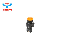 Interruptor de Botón Pulsador LAY5-EV Serie IP65 10A 1NO con Bombilla LED de Neón Integrada, 130V 220~240V 50~60HZ con Luz