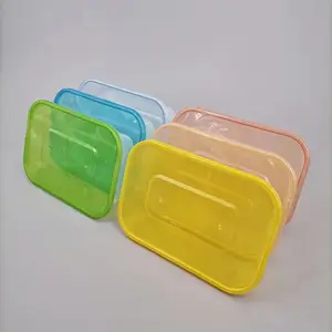 Farb abdeckung Transparenter Kunststoff Einweg-Lebensmittel behälter zum Mitnehmen Karton Square Modernes Restaurant Lebensmittels icher PP