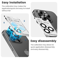Protection d'objectif d'appareil photo en verre trempé HD de qualité 9H à haute transparence pour iPhone 18 17 16 Pro Max