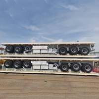 Remorque à plateau 3 12 mètres 40 pieds 40 tonnes avec airbag