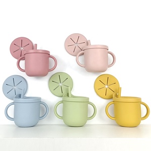 Taza de almacenamiento sin derrames y sin BPA para bebé, vaso plegable de silicona para aperitivos con tapa - Product Image 3