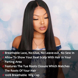 Perruque droite en V avec clips, cheveux humains, pas chère, demi-perruque brésilienne en V pour femmes noires, texture bouclée crépue, ondulations profondes - Product Image 5