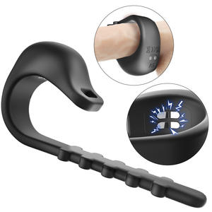 Anillo de Bloqueo con Microcorriente Eléctrica, Juguetes Sexuales Masculinos, Retraso de la Eyaculación, Castigo SM, Esclavo Masculino de la Parte Inferior del Cuerpo, 50Hz, Bajo Ruido - Product Image 1