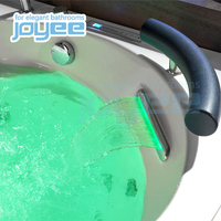 JOYEE Prix bas Baignoire de massage à remous triangulaire pour salle de bain Petite baignoire triangulaire d'angle avec lumière LED
