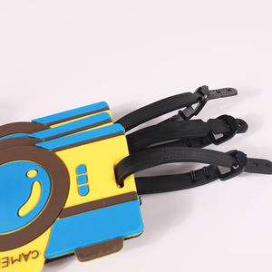 شعار مخصص شكل كاميرا حقيبة الأمتعة علامة لينة PVC يمكن تحديدها مع حزام قابل للتعديل - Product Image 3