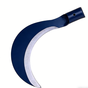 Falce Artigianale Lunga in Acciaio al Manganese per Taglio Erba - Attrezzo da Giardinaggio con Manico in Legno - Product Image 1