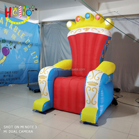 Accessoires de chaise de rois de fête personnalisés trône d'anniversaire gonflable à vendre
