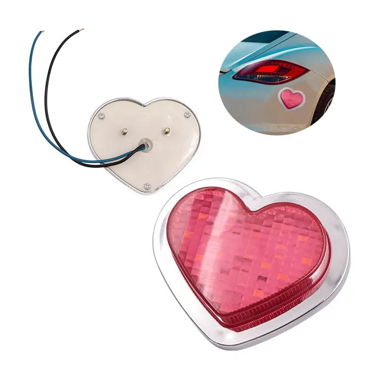 JDM Car Pink Heart Side Marker LED Light indicatori di direzione indicatori di cuore Heart Light Car 12V