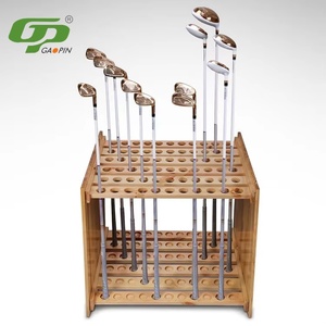 Approvisionnement direct d'usine Dextérité droitier Support de <span class=keywords><strong>club</strong></span> de golf Support en bois pour contenir <span class=keywords><strong>66</strong></span> clubs, y compris le putter en bois Step Iron - Product Image 1