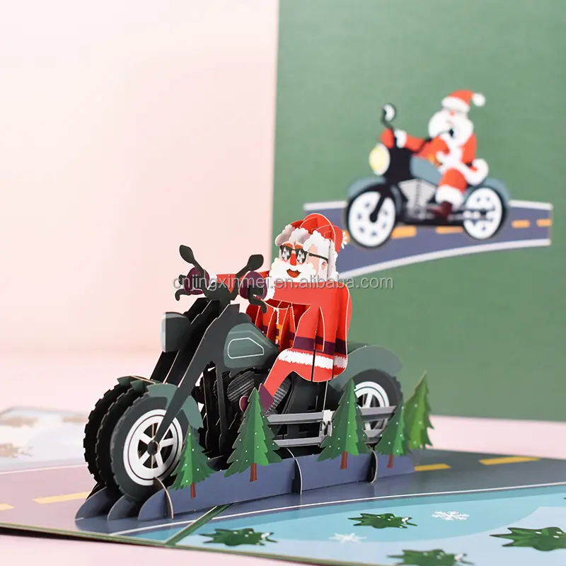 Bos Kerstkaart Pop-Up Wenskaarten 3d Xmas Cadeau Voor Wintervakantie Nieuwjaar