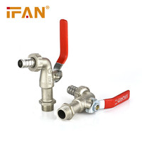 Robinet De Puisage Ifan en Laiton Avec Poignée Rouge 1/2" 1" Pouce Robinetterie
