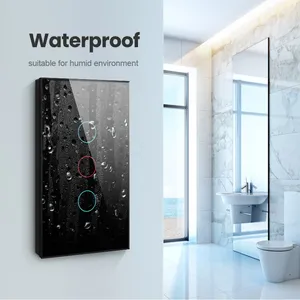 Interruptor Táctil Inteligente WiFi Tuya de 2 Canales, Estándar Estadounidense, <span class=keywords><strong>Precio</strong></span> de Fábrica en China, Interruptor de Pared Inteligente WiFi de 2 Grupos - Product Image 2