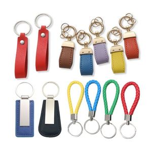 Manufacturer Custom Brand Logo Name Souvenir PU <b>Leather</b> <b>Keychain</b> Metal Promotional Car Keyring - Product Image 1