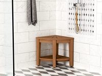 Combo home Ecke Teakholz Dusch bank Hocker mit Regal-Bambus Spa Badezimmer Dekor-Holz Sitzbank