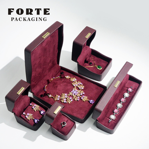 Caja de Embalaje de Joyería Personalizada de Piel Sintética PU de Lujo con Forma Irregular para Anillos y Collares, Venta al por Mayor Fanxi - Product Image 6