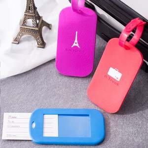 Etiqueta de Equipaje de PVC con Logotipo Personalizado, Recuerdos, Etiqueta de Bolsa de Viaje Multicolor, Regalo Promocional - Product Image 1