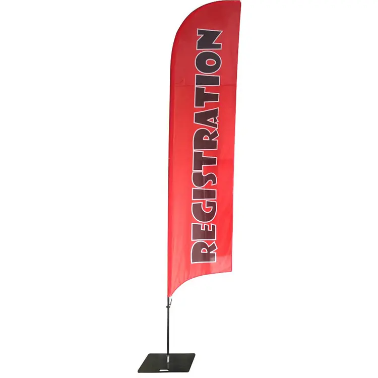 Promosi jenis pisau Dekorasi angin spanduk Promo bendera Teardrop bulu pantai