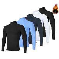 Vêtements pour hommes Athlétique Workout T Shirt Base-Layer Running Gym T-Shirts Sport Hommes Chemise de compression à manches longues